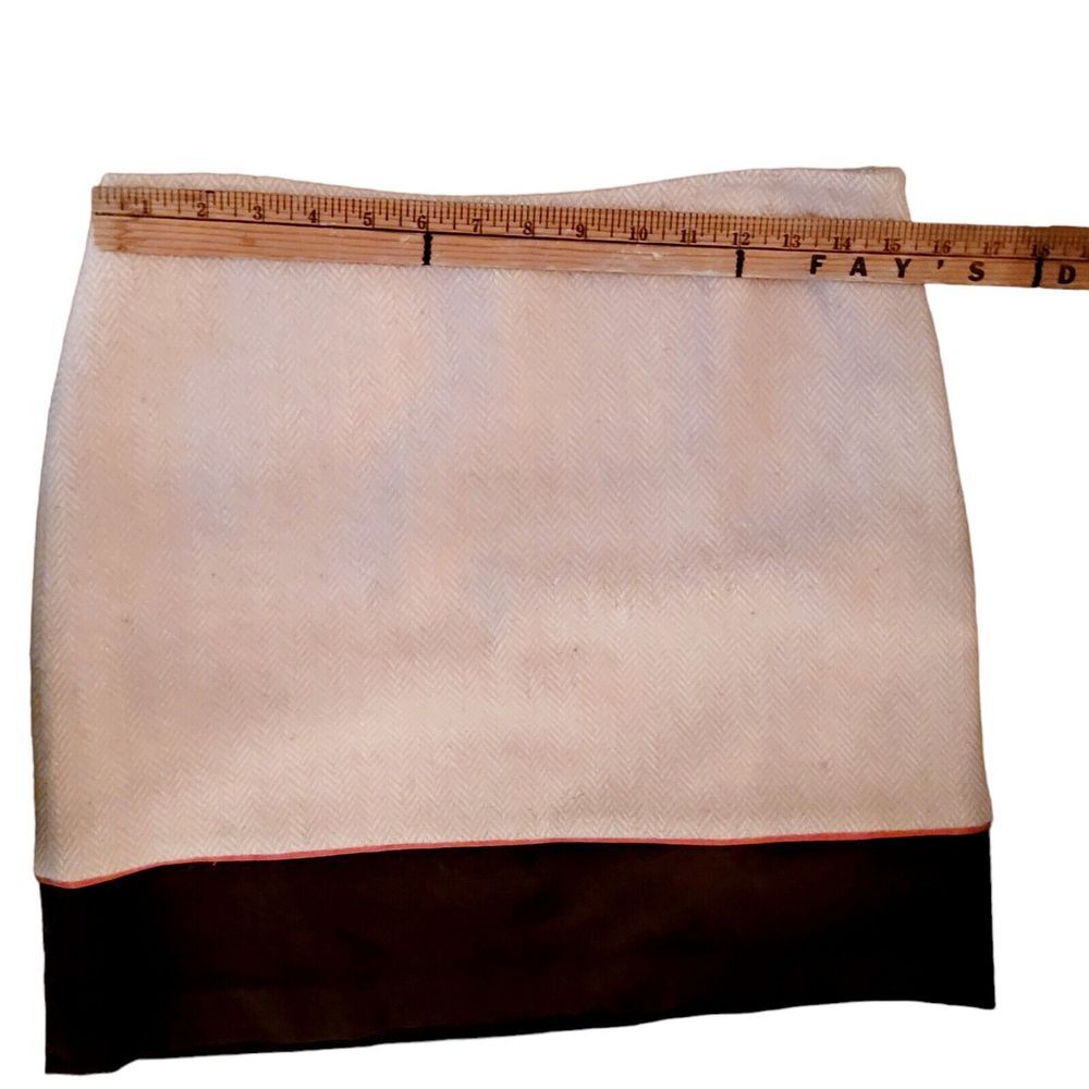 Vineyard Vines Wool Blend Beige Houndstooth Pencil Skirt Size 4 - Picture 4 of 5